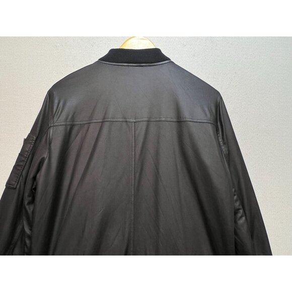 Guess Los Angeles Men's Full Zip Bomber Jacket Long Sleeve Size S Black Pockets - Picture 10 of 11